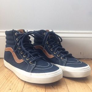 Vans blue canvas high tops